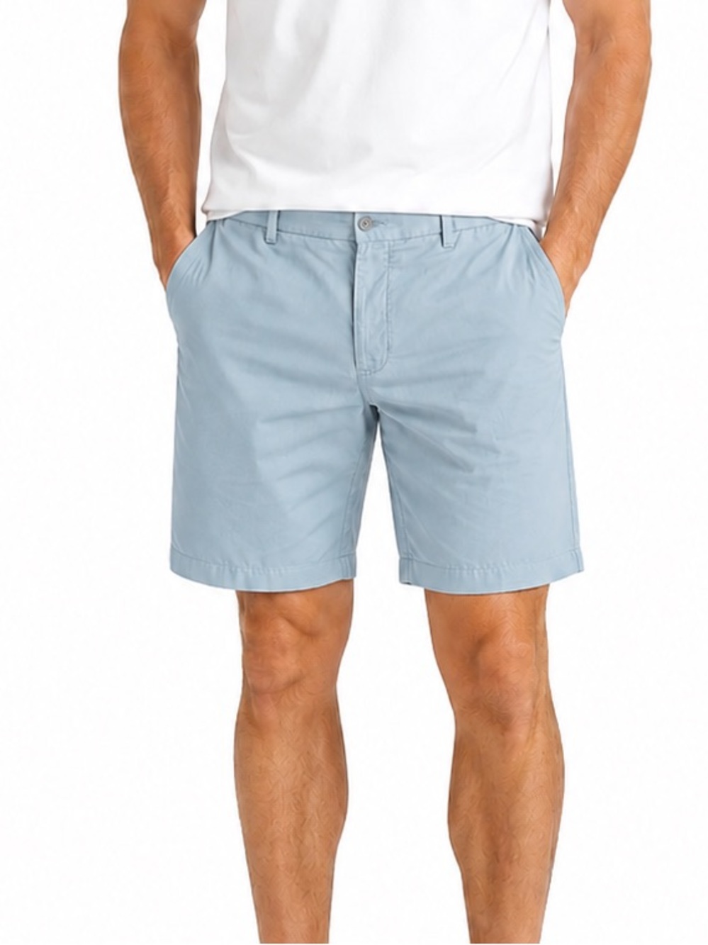 PGA Tour Light Blue Chino Shorts Flat Front Golf Casual Summer Mens Size 38